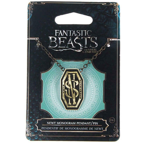 Fantastic Beasts Find Them Newt's Monogram Necklace / Pin