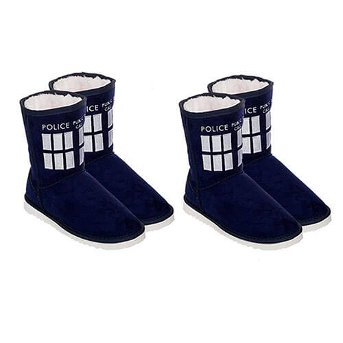 Doctor Who TARDIS Boot Slipper Ladies