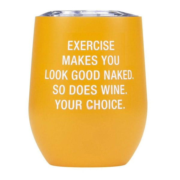 Say What Your Choice Thermal Wine Tumbler (Yellow)