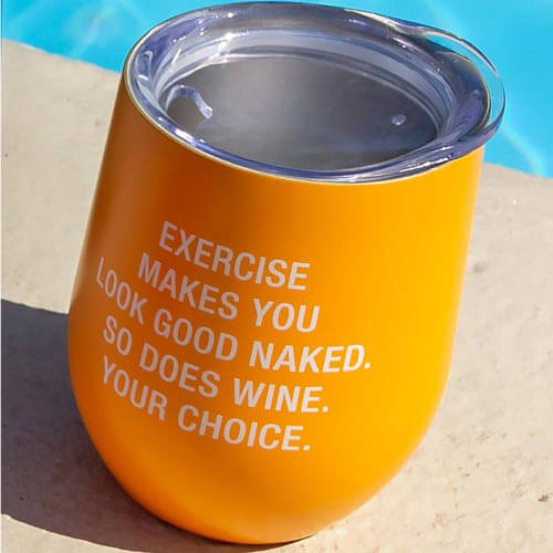 Say What Your Choice Thermal Wine Tumbler (Yellow)