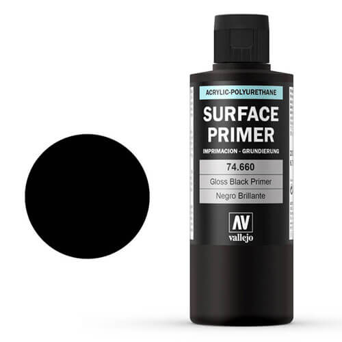 Vallejo Surface Primer Gloss Black Primer 200mL