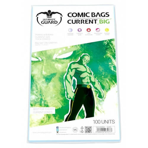 Ultimate Guard Comic Bags BIG Current Size 100pk