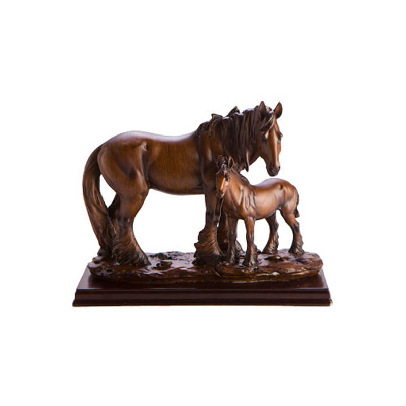 2 Horses Family Figurine