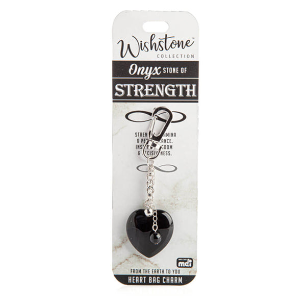 Wishstone Collection Onyx Heart Bag Charm