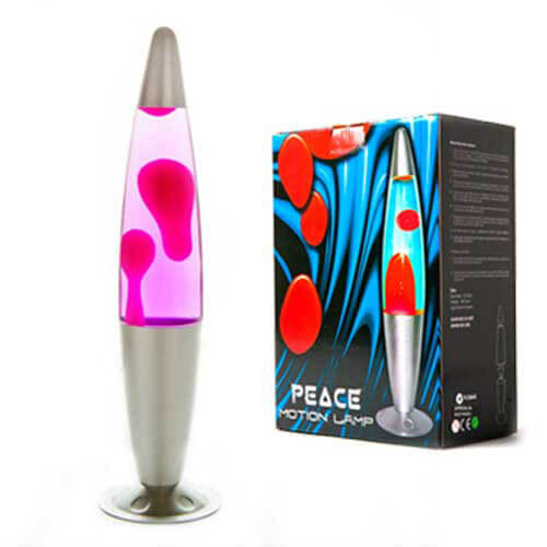 Silver-Pink-Pink Peace Motion Lamp