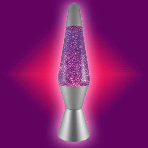 Silver-Purple Diamond Glitter Lamp