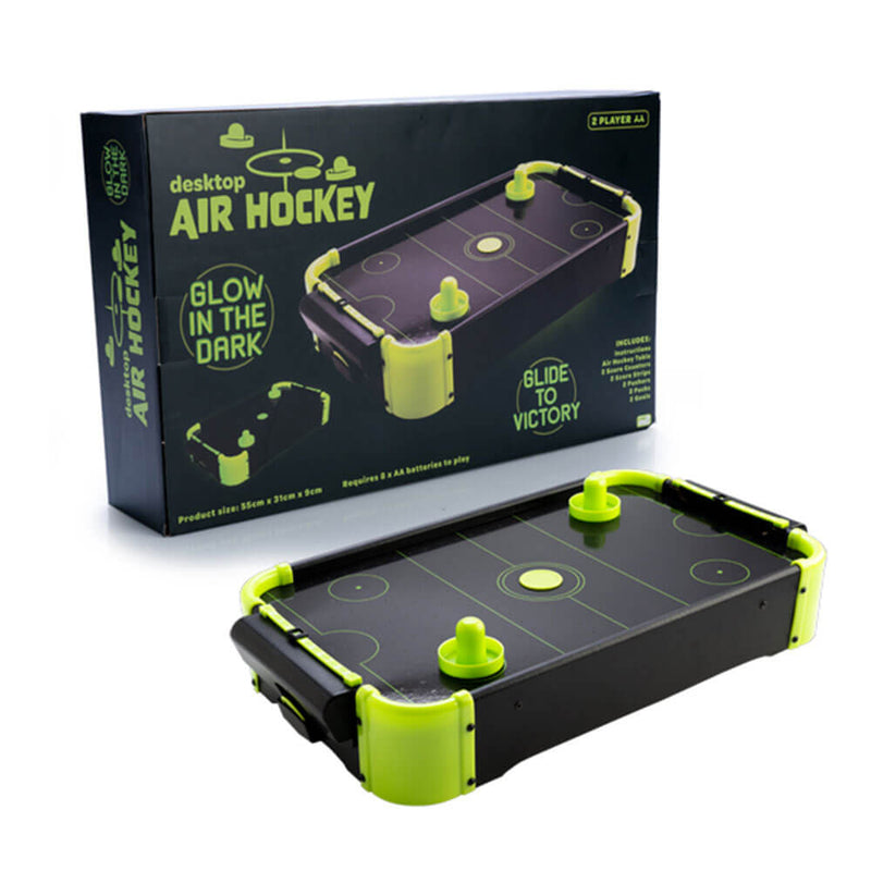 Glow-in-the-Dark Desktop Air Hockey