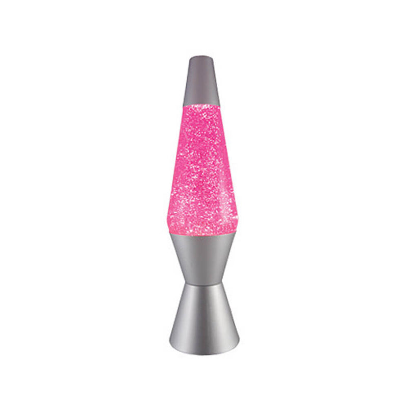 Silver & Pink Diamond Glitter Lamp