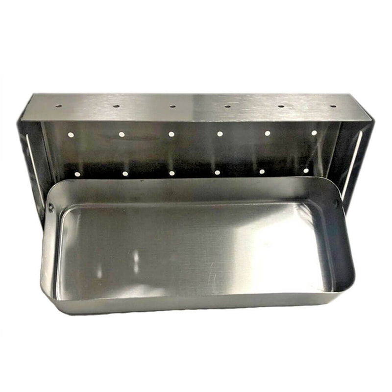 Outdoor Magic Hinged Stainless Steel Soaker Smoker Box