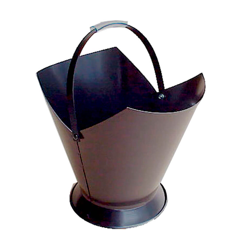 FireUp Tapered Round Steel Black Wood Bucket (38cm H)