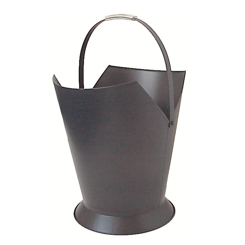 FireUp Tapered Round Steel Wood Bucket (Grey 49cm H)