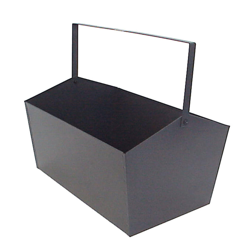 FireUp Steel Rectangular Wood Bucket (Dark Grey 50cm L)