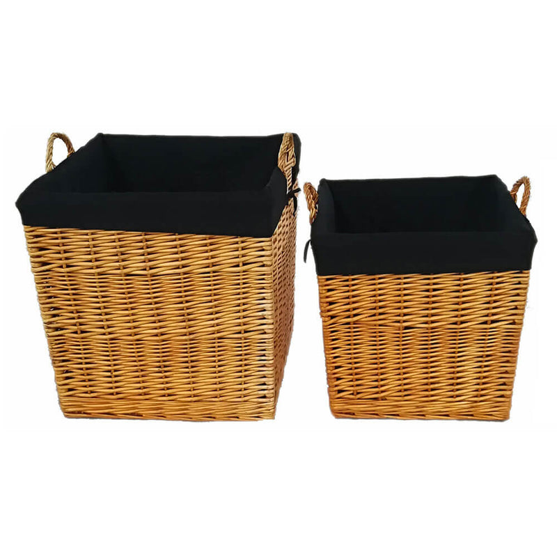 FireUp Fireplace Wicker Baskets (Set of 2)