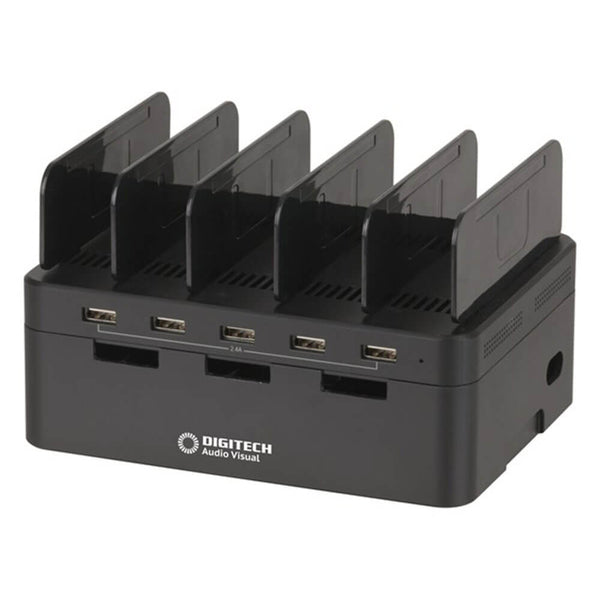 5 Port USB Charging Station w/ Storage Compartment