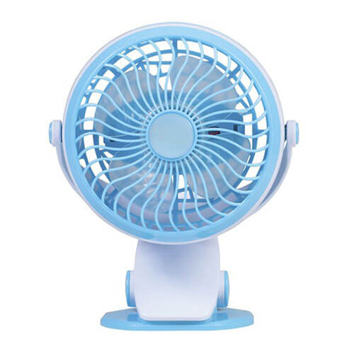 Mini Rechargeable Fan w/ Clamp Mount