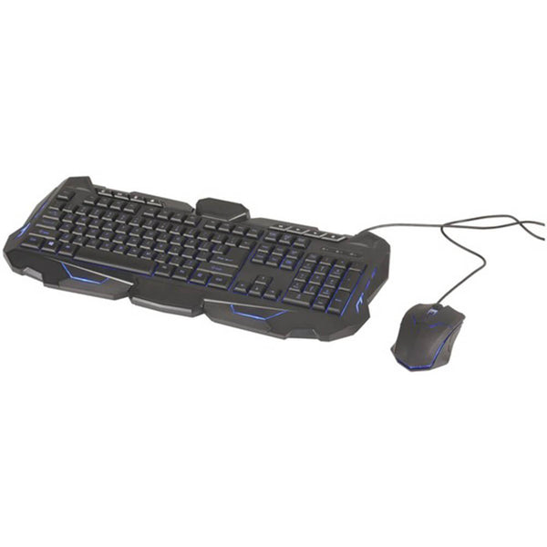 Gaming Keyboard and Mouse Set with Hotkeys