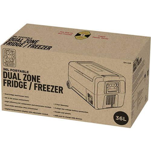 Chest Portable Type Dual Zone Fridge Freezer (36L)