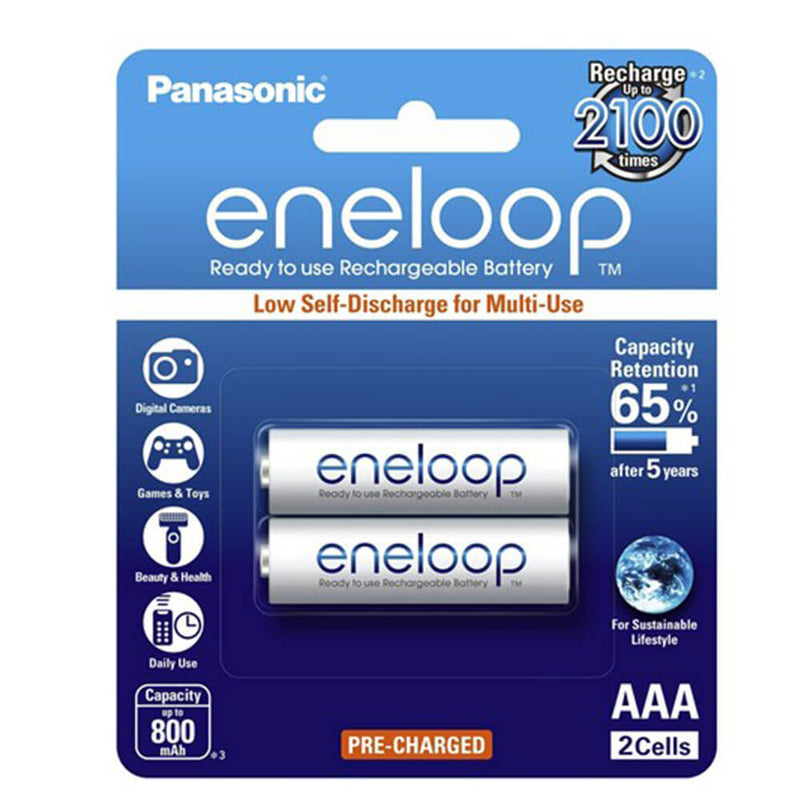 Panasonic Eneloop AAA Battery Pack of 2 (Ni-MH 1.2V 800mAH)