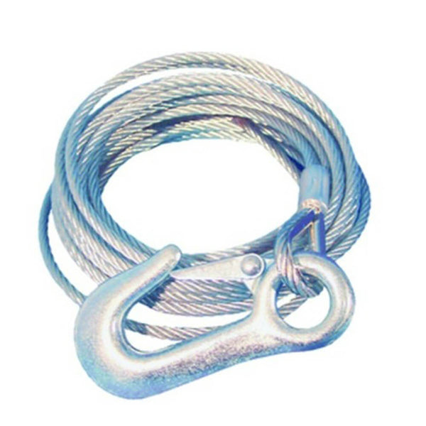 Winch Cable with S Hook (5mm x 7.6m)