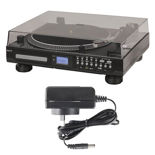 Turntable Record Player w/ CD Deck Player & USB/SD Playback