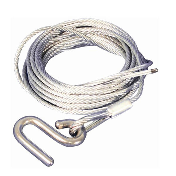 Steel Winch Cable with Snaphook (5mm x 7.6m)