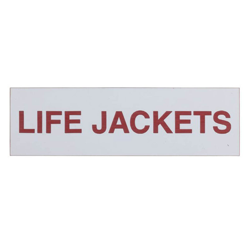 Adhesive Life Jackets Sticker Sign (100x30mm)