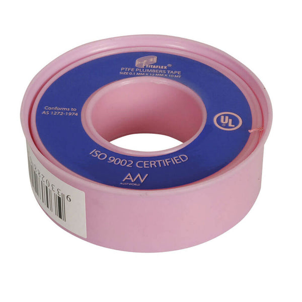 Titaflex Plumbers Water Fitting Thread Tape Pink (12mmx10m)