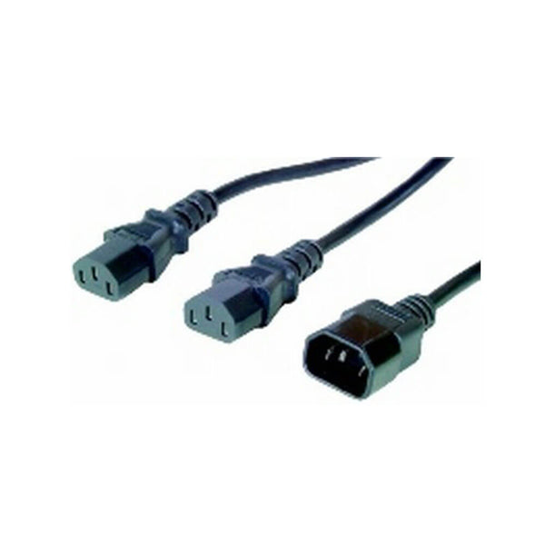 IEC Mains Plug to 2 Sockets (2m)