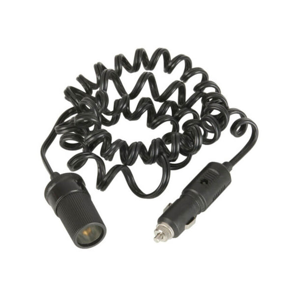 Curly 15A Extension Cable Cigarette Lighter Plug 3m