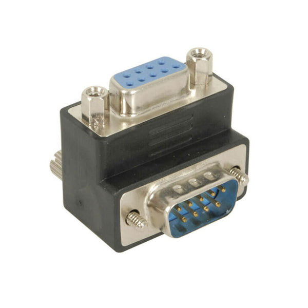 Right Angle DB-9 Male to DB-9 Female Adaptor