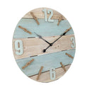 Round Timber Panel Wall Clock (60x60x2.5cm)