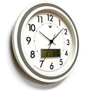 Analog w/ Digital Calendar & Temperature Wall Clock (White)