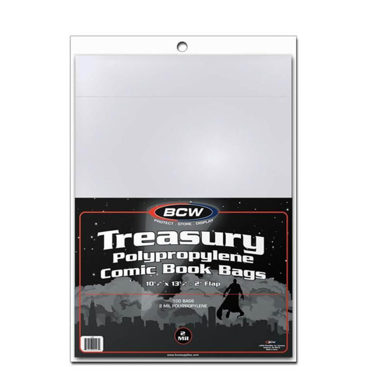 BCW Comic Book Bags 10" Treasury Comics (100 Bags Per Pack)