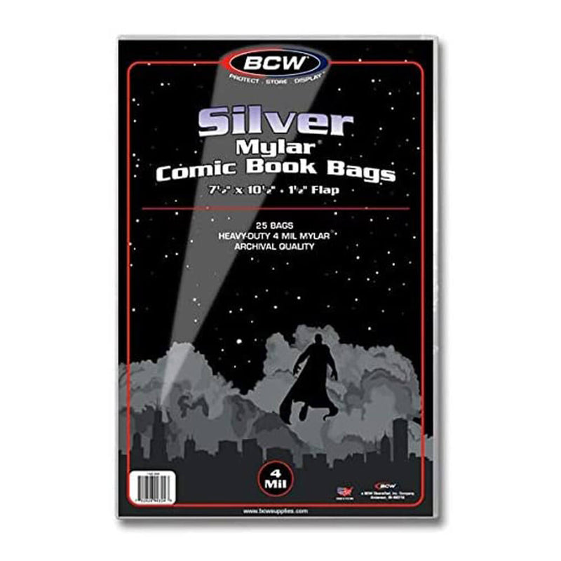 Comic Book Mylar Bags Reg & Silver Age Comics (25's/4 MIL)