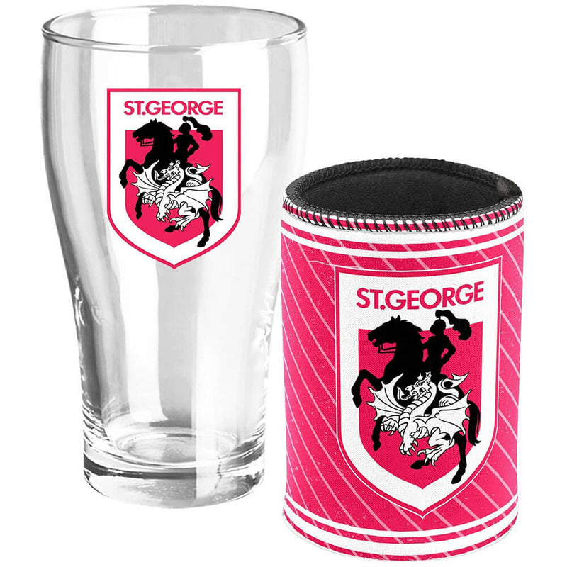 NRL Heritage Pint Glass & Can Cooler Pack