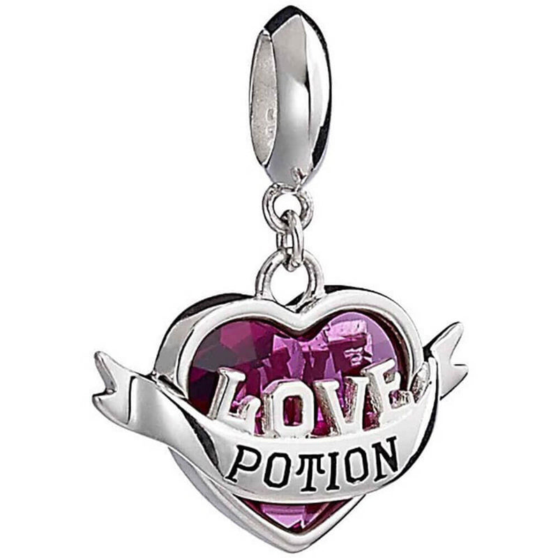 Harry Potter Silver Love Potion Charm with Crystal