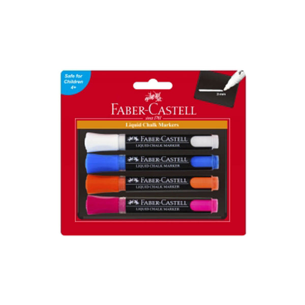 Faber-Castell Liquid Chalk Marker Assorted (4pk)