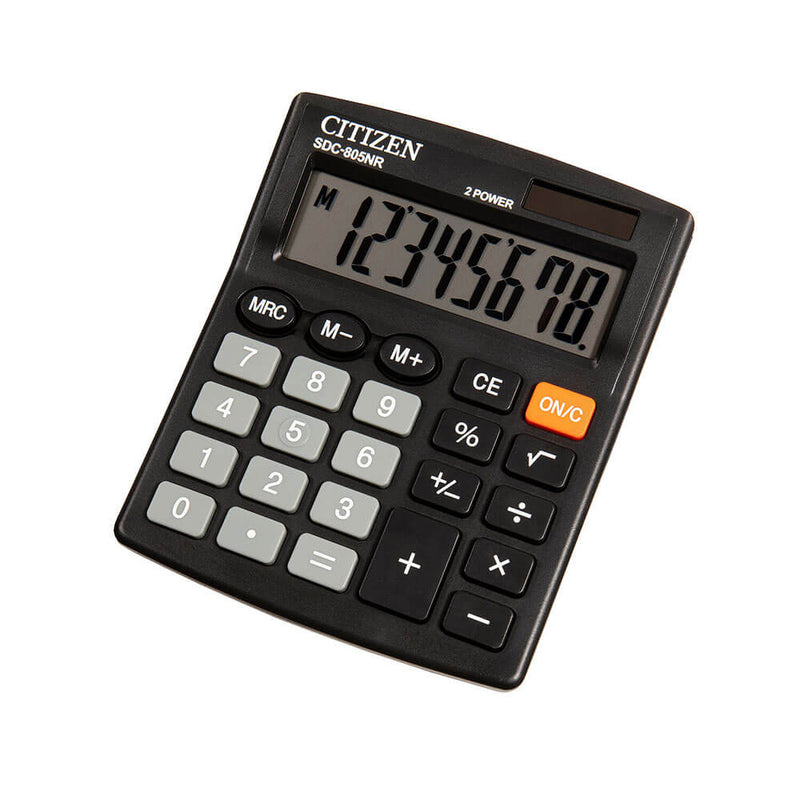 Citizen 8 Digit Mini Desktop Calculator SDC805BX (Black)