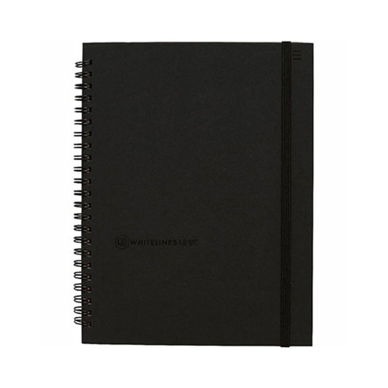 Whitelines Spiral Notebook A5 Black 160 page