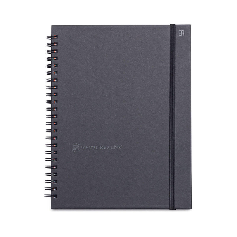 Whitelines Spiral Notebook A5 Black 160 page