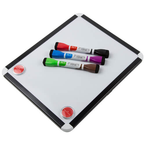 Faber-Castell 2 Sided Whiteboard Set (Markers & Eraser Ends)