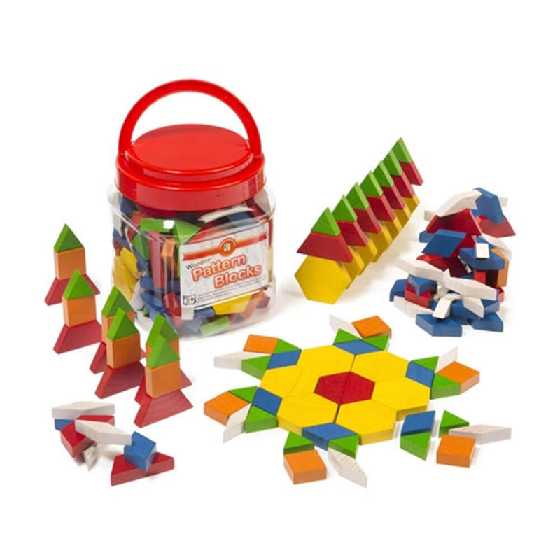 Learning Can Be Fun Wooden Pattern Blocks (250/Jar)