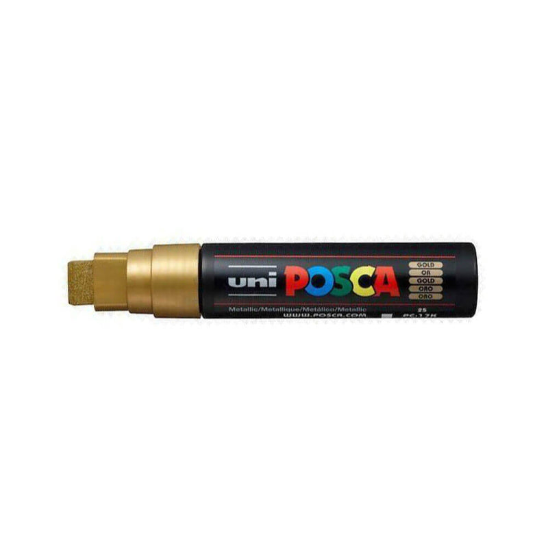 Uni Posca Broad Chisel Tip Marker 15mm (Gold)