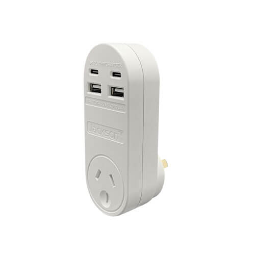 Jackson Industries 2 USB-A/USB-C Ports (White)