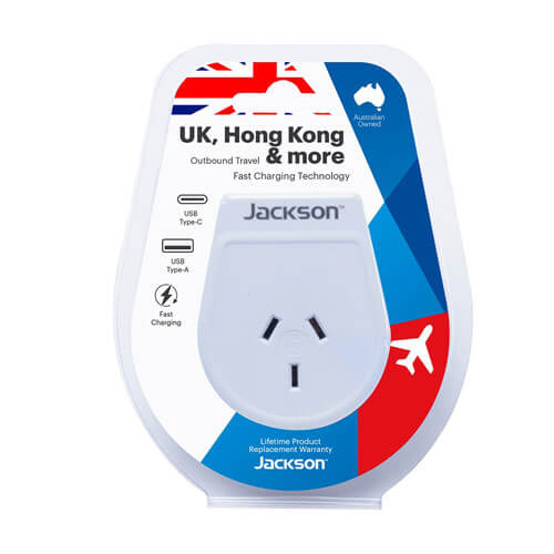 Jackson Industries Outbound Usb-A & C Travel Adaptor