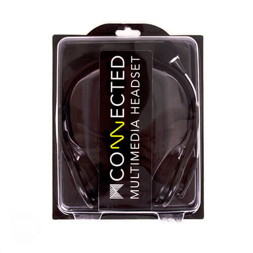 MConnected Multimedia with Mic Single Plug Headset (Black)