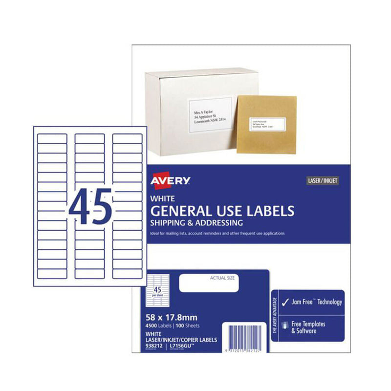 Avery Copier/Laser Label 100pk