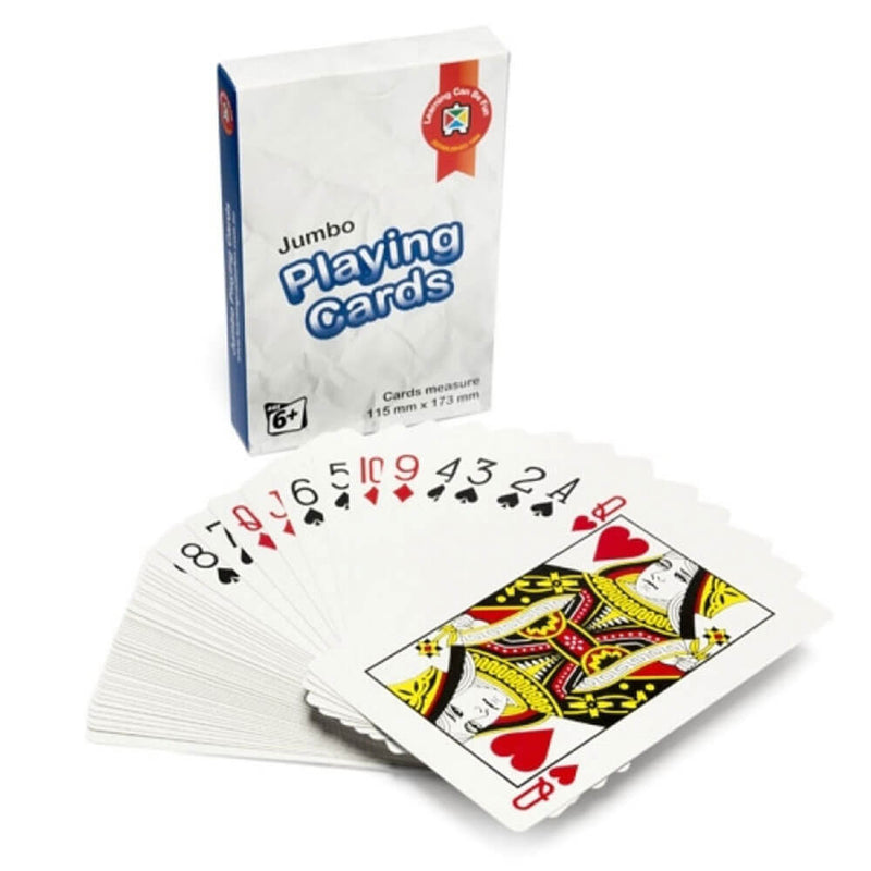 Learning Can Be Fun Plastic Coated Jumbo Playing Cards