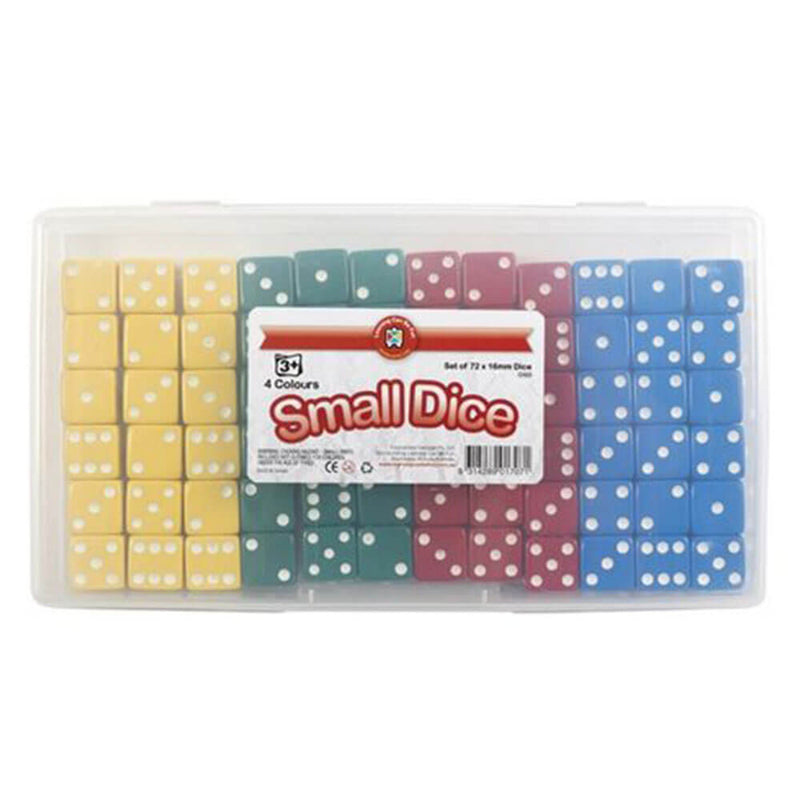 Learning Can Be Fun Small Plastic Dice Set 16mm (72pcs)