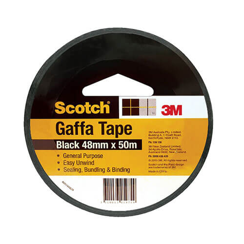 Scotch Utility Gaffa Tape Black (48mmx50m)